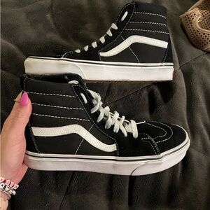 Vans Sk8-Hi black and white sneakers